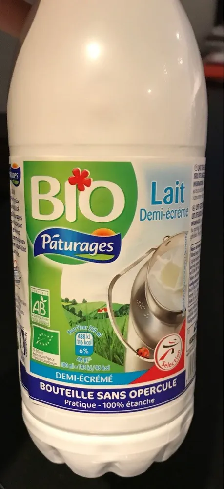 Lait demi écrémé Bio