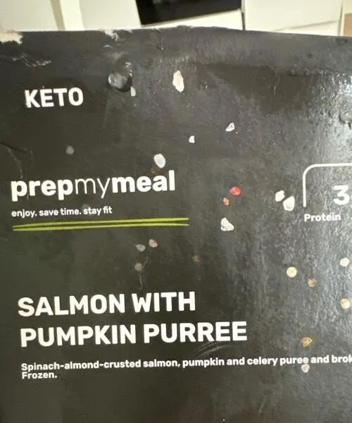 Salmon with pumpkin purree