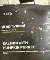 Salmon with pumpkin purree