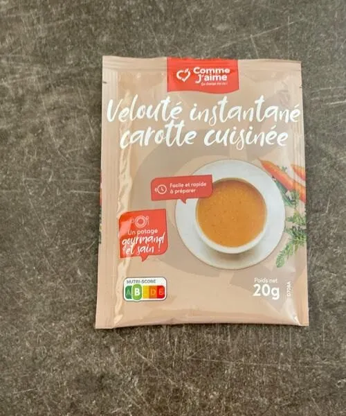 Velouté instantané carotte cuisinée  - Comme j’aime