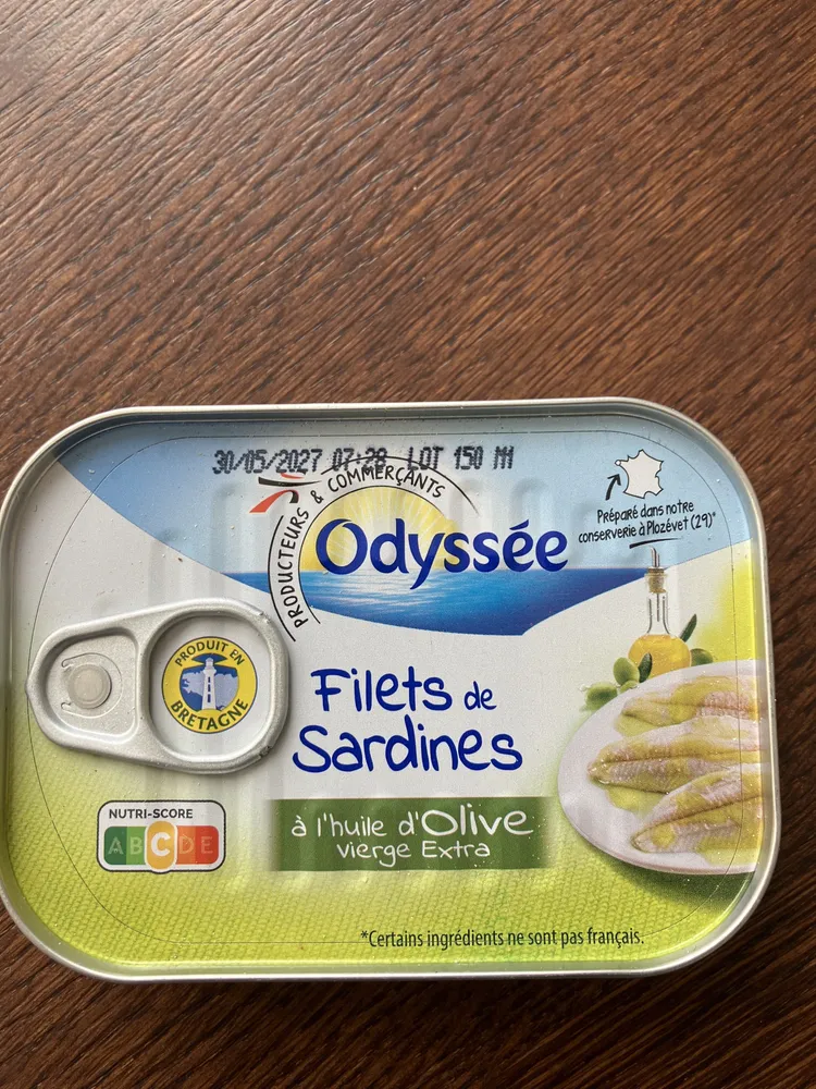 Filets de sardines à l'huile d'olive vierge extra