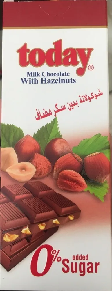 Milk chicolate with hazelnuts