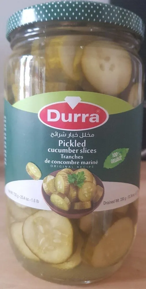 Tranches de concombre mariné
