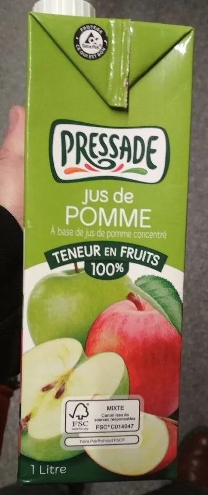 Jus de pomme 100% teneur en fruits