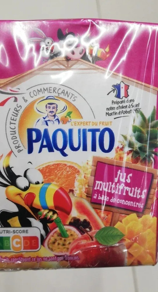 Jus multifruits à la base de concentrés