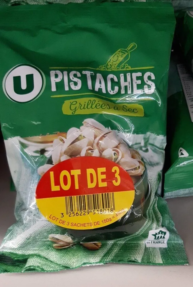 Pistaches grillés à sec