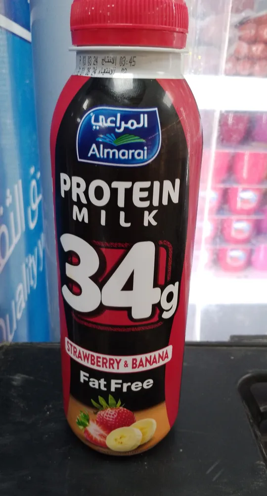 Protein Milk 34g Strawberry and Banana Fat Free 400ml