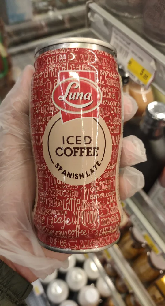 Luna iced coffee Spanish latte