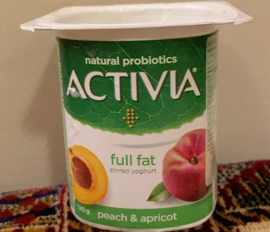 Activia peach and apricot full fat