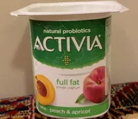Activia peach and apricot full fat