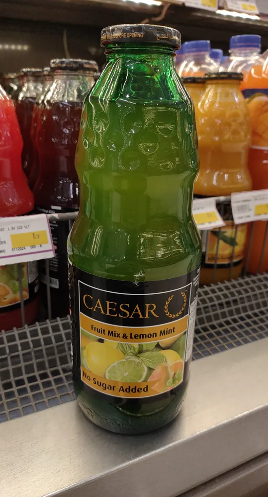 Caesar fruit mix and lemon mint nectar