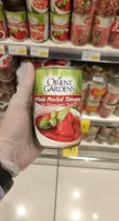 Orient gardens whole peeled tomatoes in tomato juice