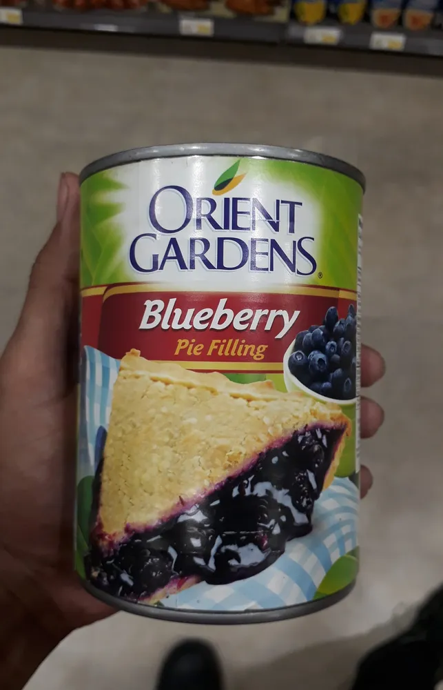 Orient gardens blueberry pie filling