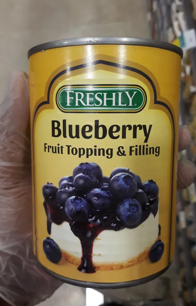 Freshly blueberry fruit topping and filling