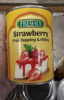Freshly strawberry fruit topping and filling