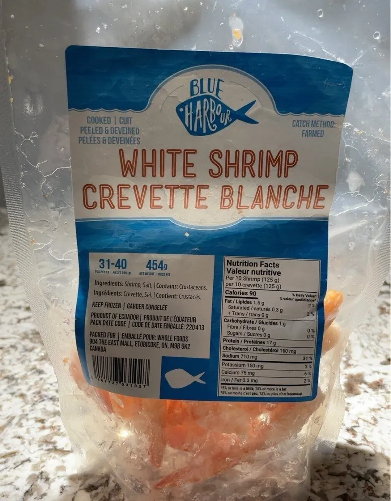 Cooked White shrimp