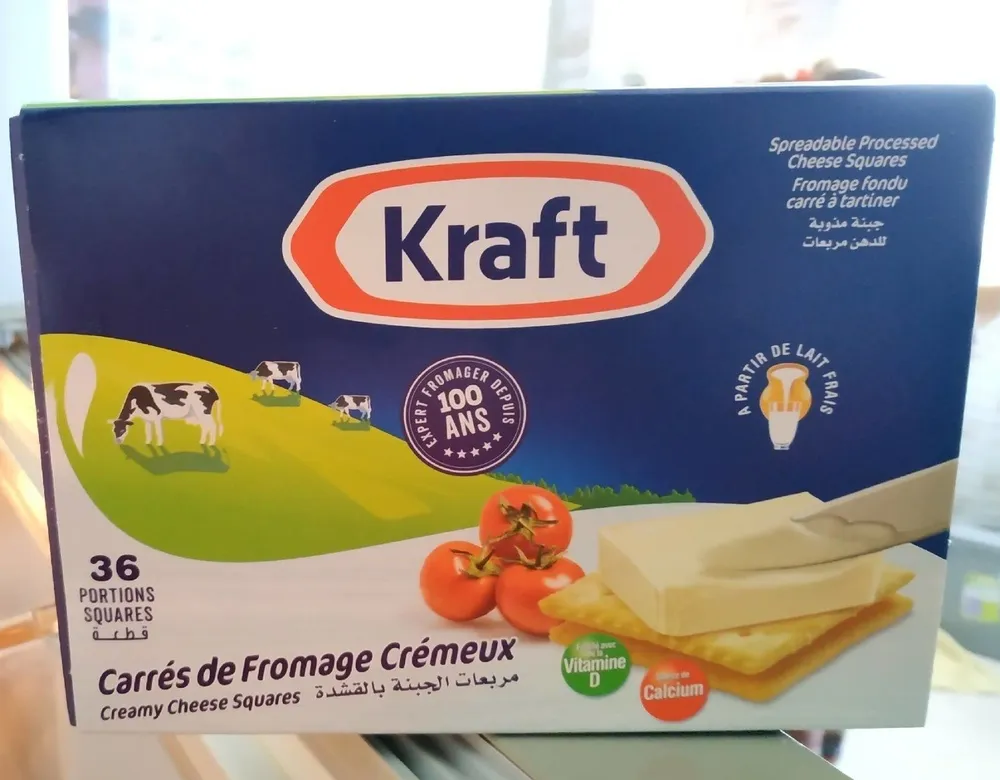 Carrés de fromage crémeux