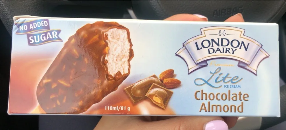 London Dairy Ice Cream Stick Lite Chocolate Almond (81 G)