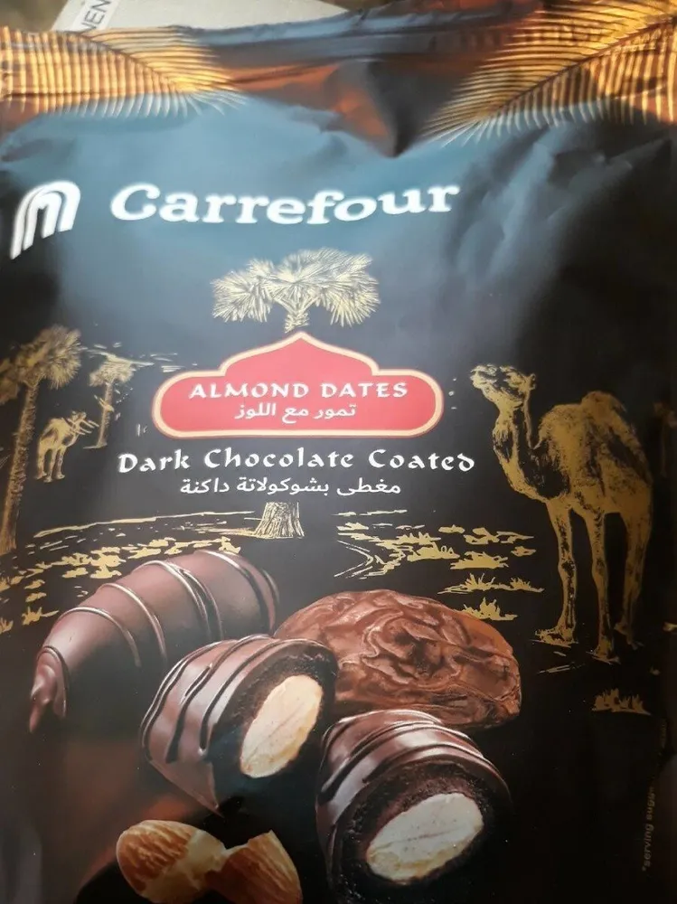 Almond dates Dark Chocolate coates
