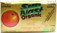 Sun Blast Organic Orange Juice (10 PCTS x 200ML)
