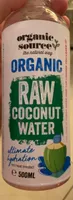 Organic raw coconut water