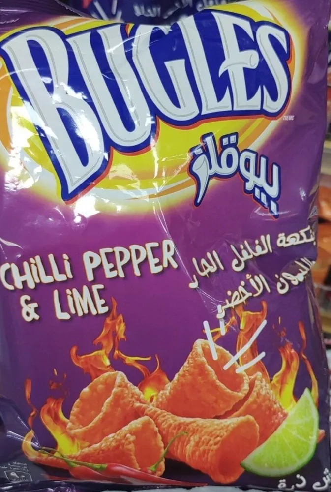 Bugles hot chili pepper and lime
