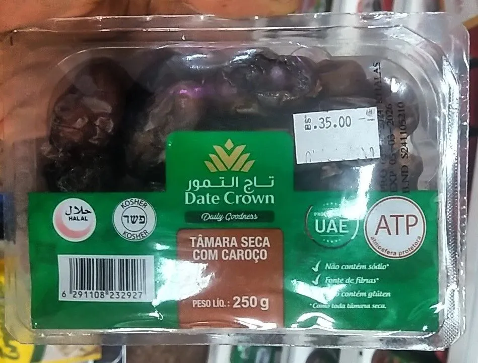 Tâmara Seca com Caroço