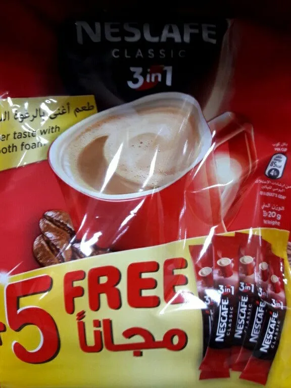Nescafe 3in1 Classic Pouch 5 Sticks Free