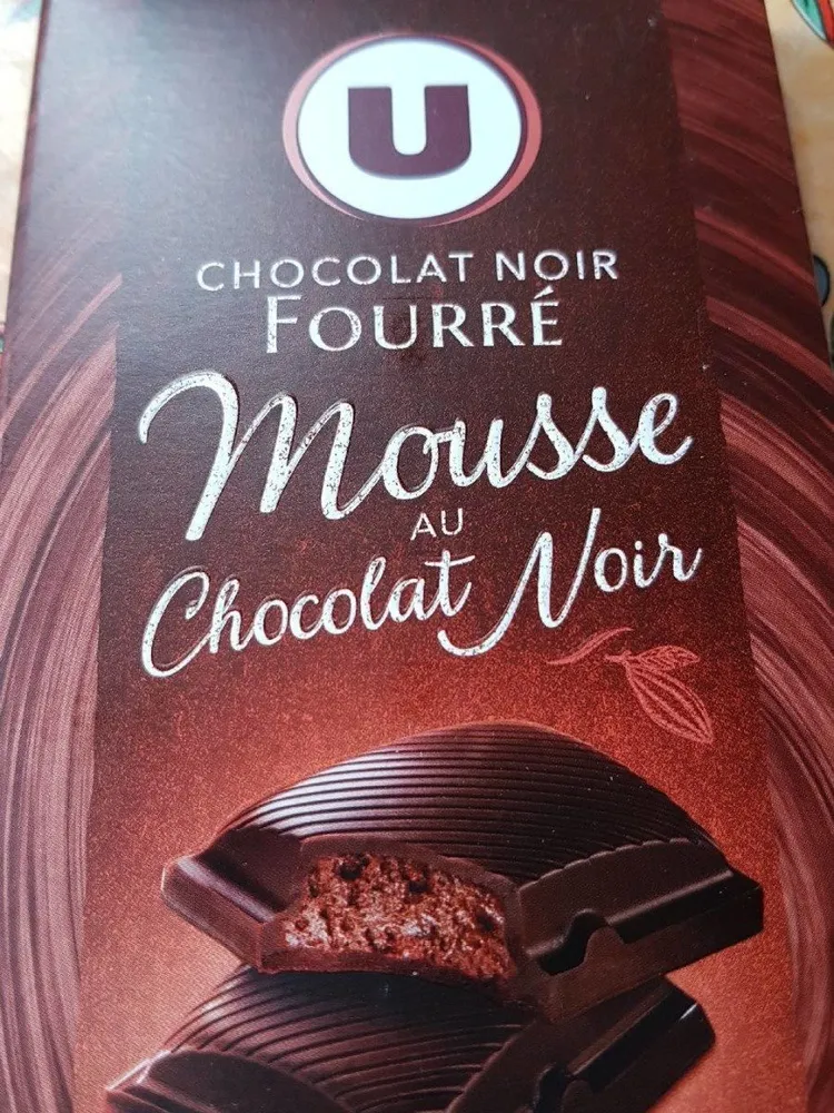 Chocolat fourré mousse chocolat noir
