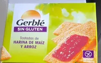Tostadas de harina de maíz y arroz