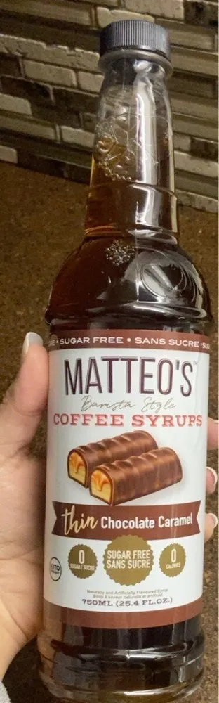 Coffee Syrups Thin Chocolate Caramel