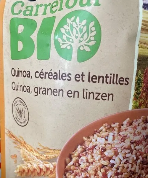 Quinoa céréales et lentilles