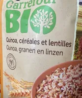 Quinoa céréales et lentilles