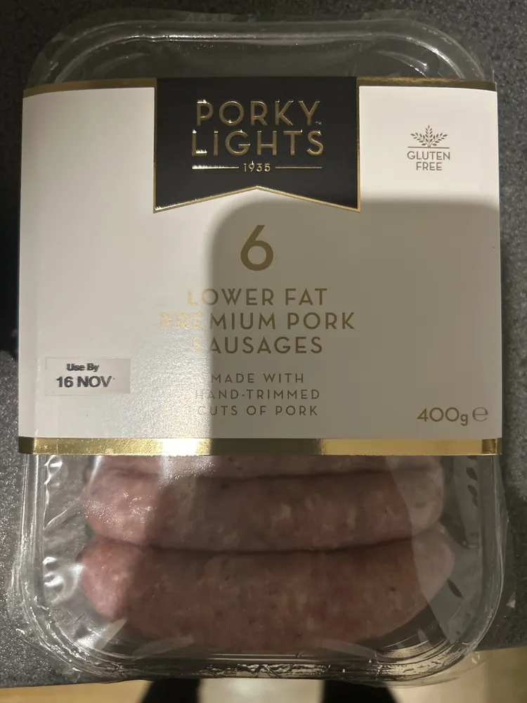 Lower Fat Premium Pork Sausages