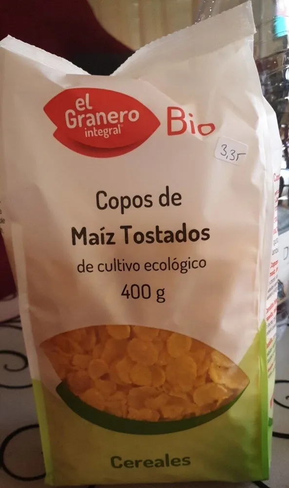 Copos de maiz tostados de cultivo ecológico