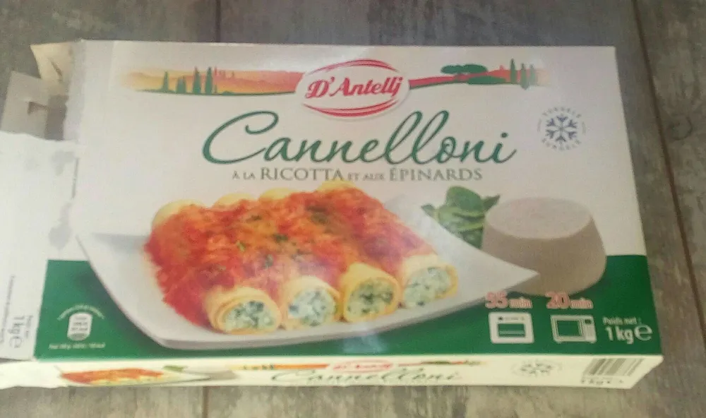 Cannelloni a la ricotta et épinards