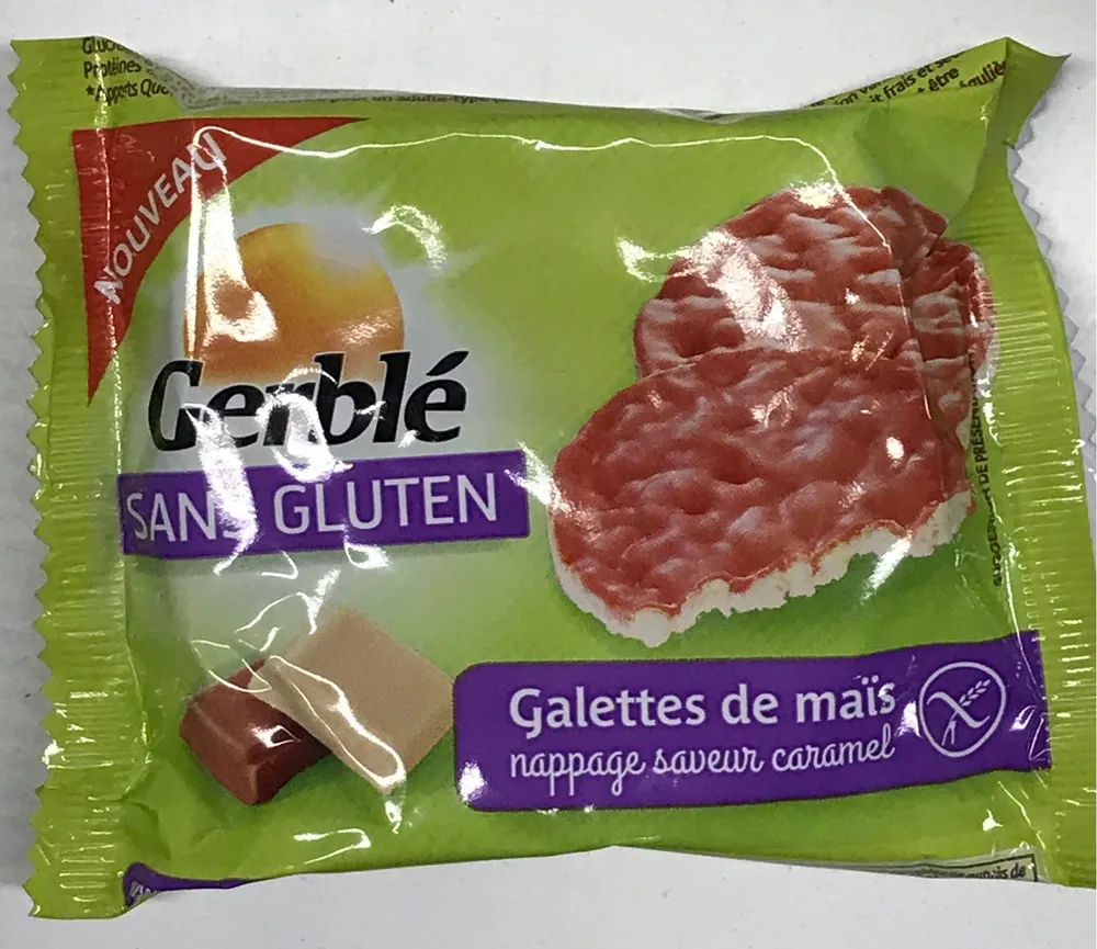 Galette de mais nappage saveur caramel