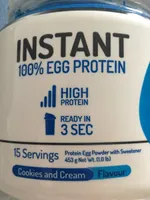 instant 100% egg protein cookies and cream