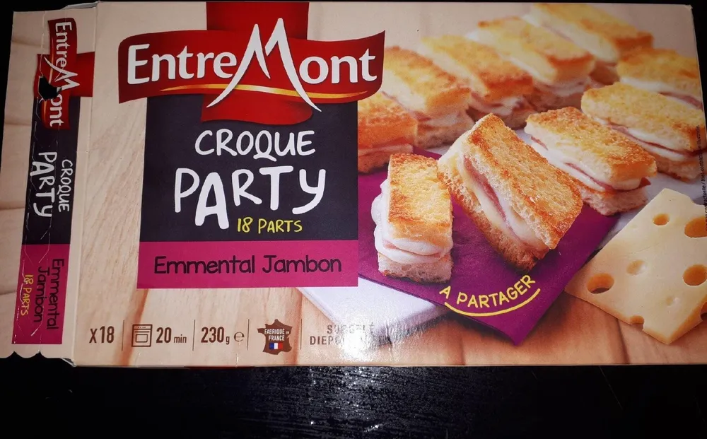 Croque party Emmental Jambon