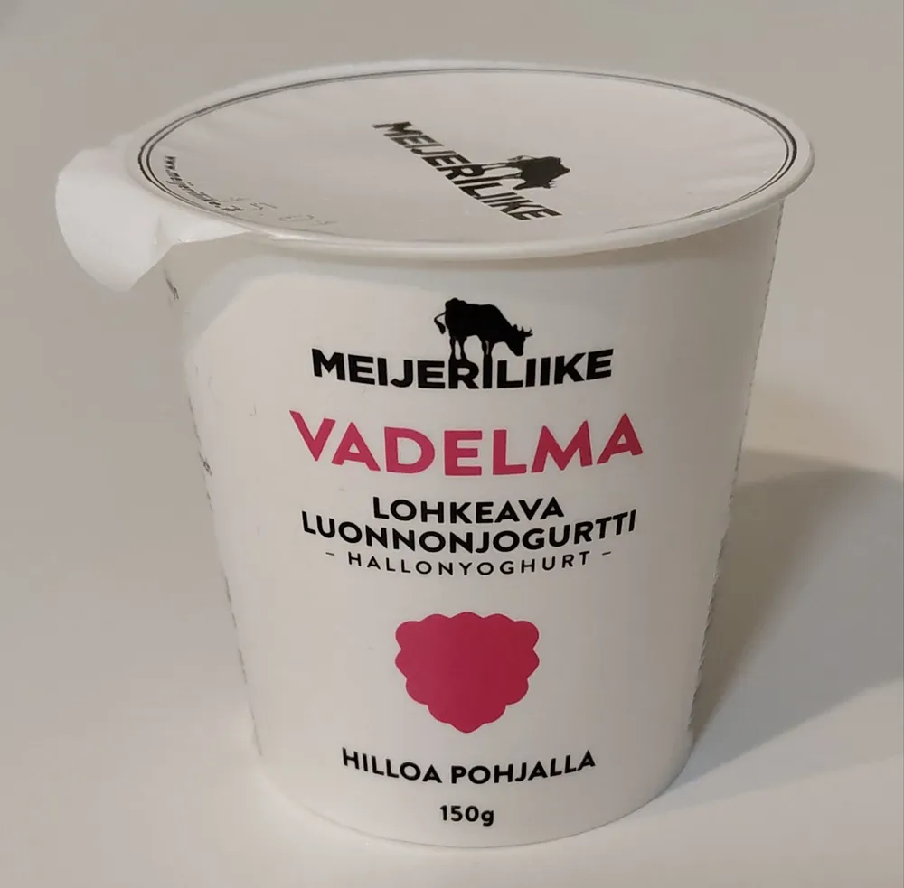 Vadelma lohkeava luonnonjogurtti