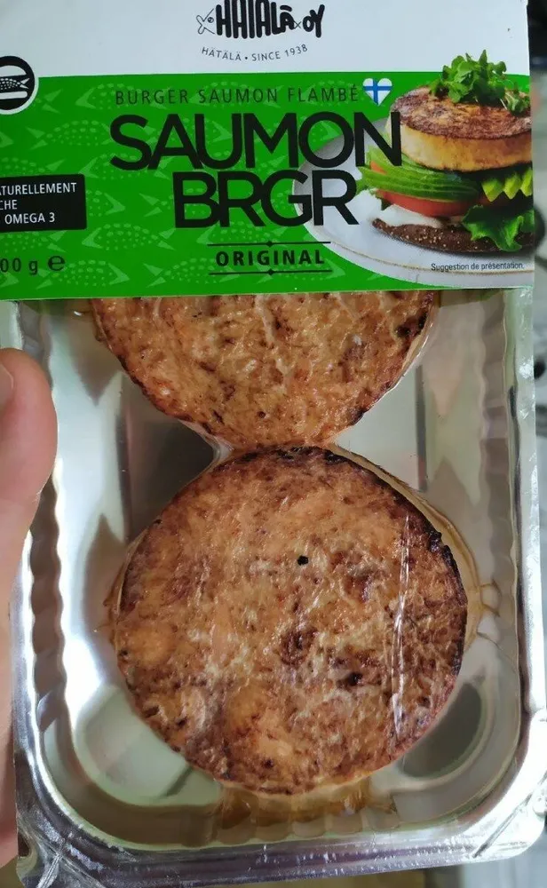 Burger saumon flambé