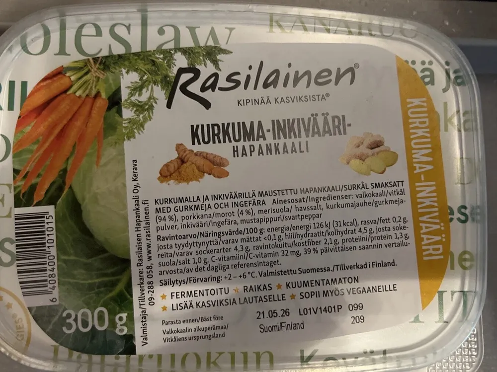 Hapankaali (Kurkuma-Inkivääri)