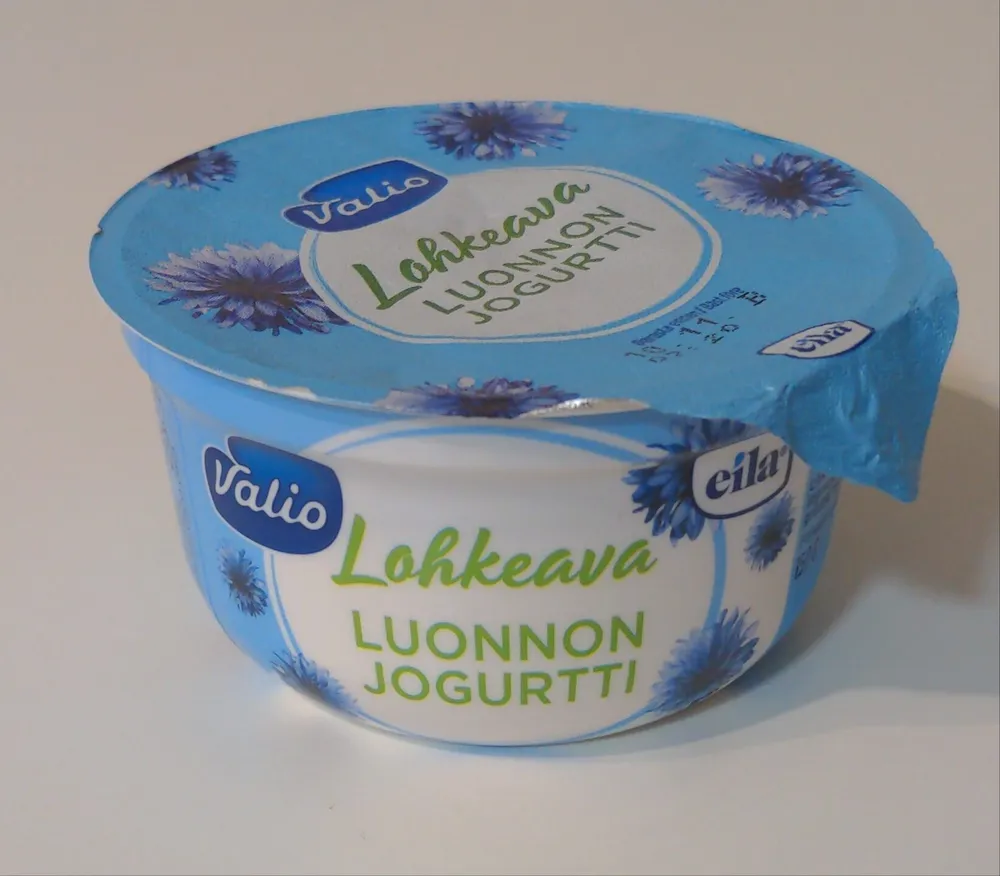 Lohkeava luonnonjogurtti