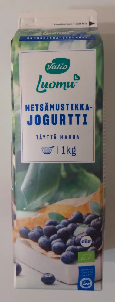 Luomu metsämustikka-jogurtti