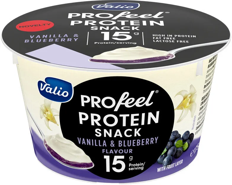 Vanilla & blueberry protein snack