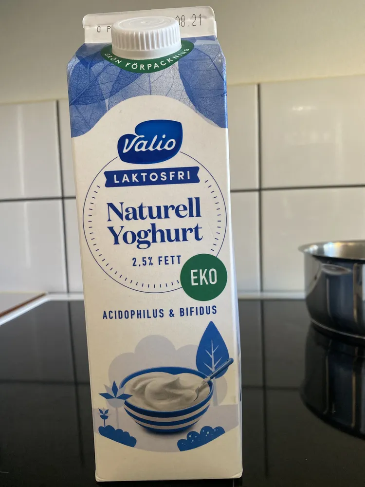 Laktosfri naturell yoghurt 2,5 % fett Eko