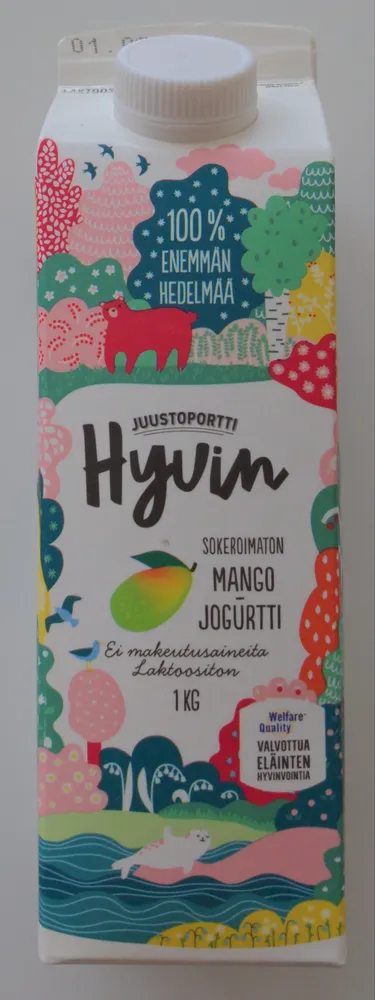 Hyvin sokeroimaton mangojogurtti