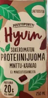 Hyvin sokeroimaton proteiinijuoma minttu-kaakao