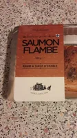 Saumon flambé rhum et sirop d'érable