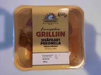 Maustettu broilerin sisäfile pekonilla
